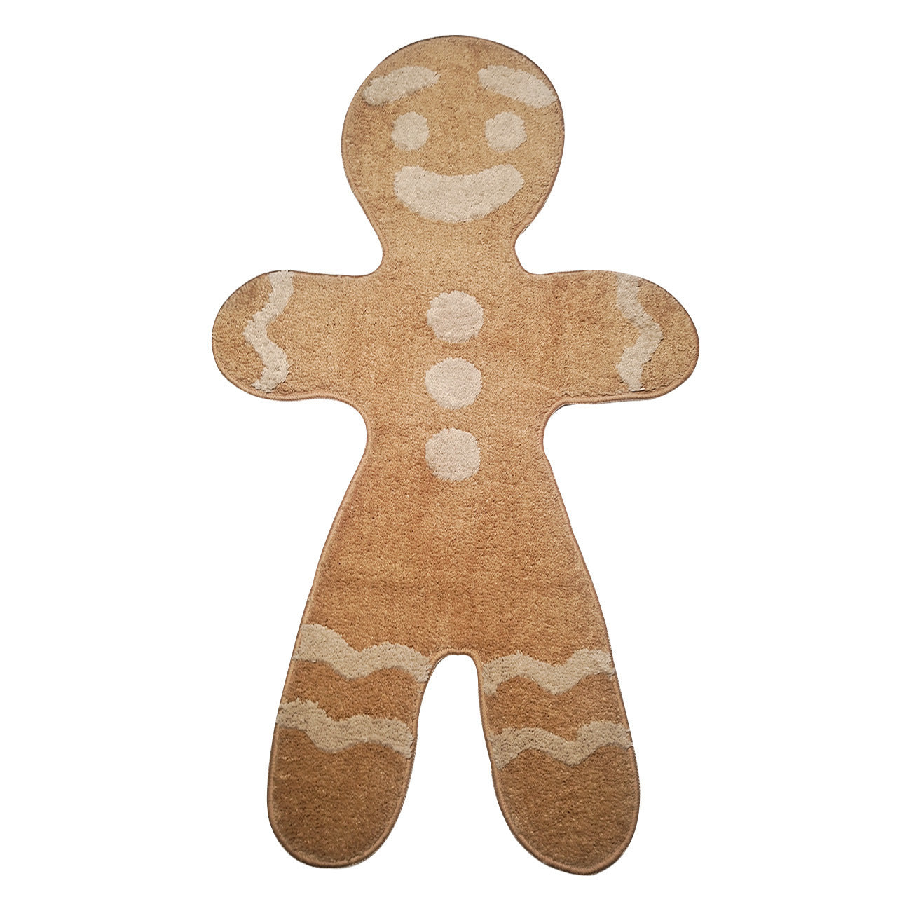 Christmas Gingerbread Man Flocking Carpet