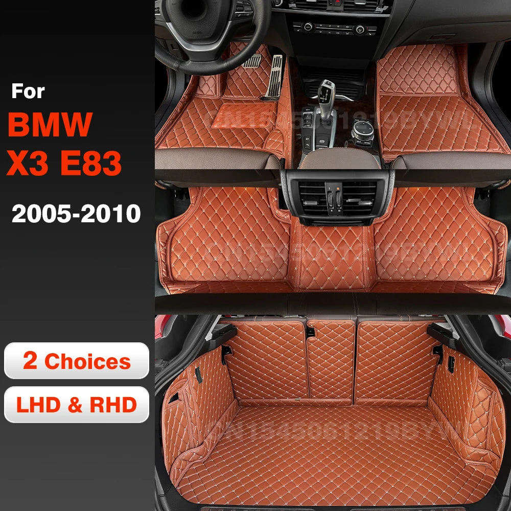 Car Floor Mats For BMW X3 E83 2005 2006 2007 2008 2009 2010 Car Trunk Mat boot carpet  Interior Accessories