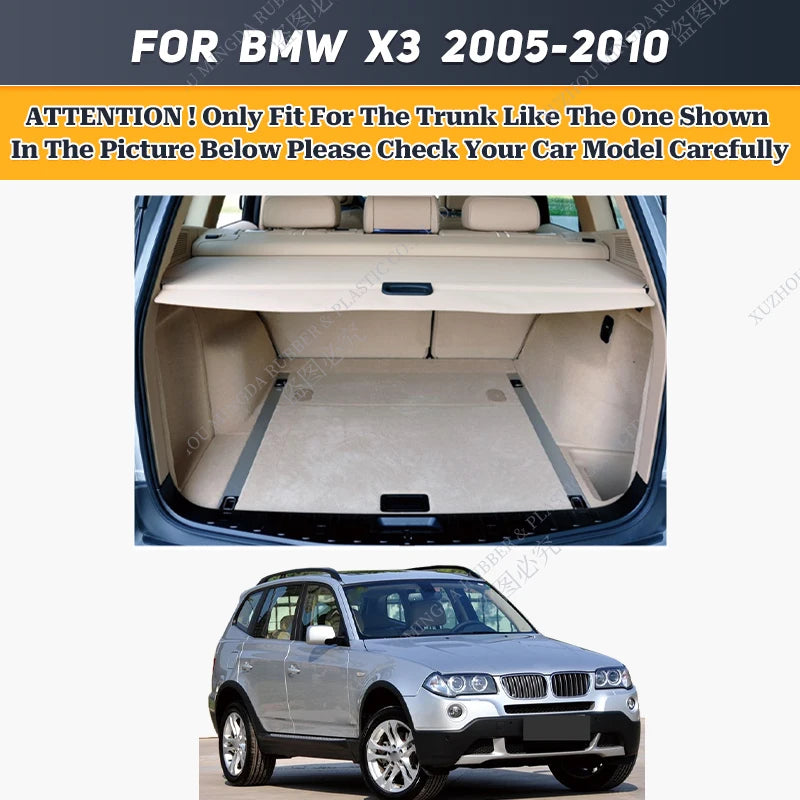 Car Floor Mats For BMW X3 E83 2005 2006 2007 2008 2009 2010 Car Trunk Mat boot carpet  Interior Accessories