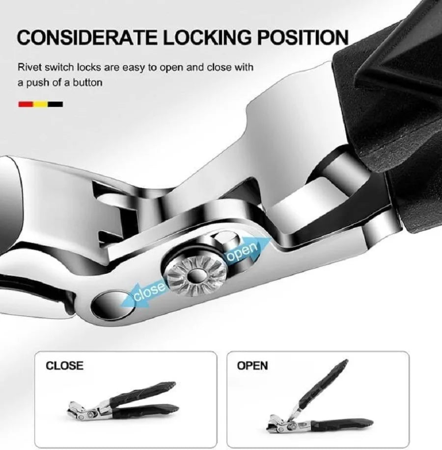 Angled Head Nail Clippers for Seniors Ergonomic Toenail Clipper for Thick Nails Nail Cutter Trimmer Professional Manicure Tool